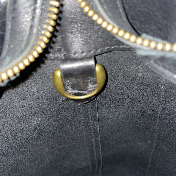 Madewell The Zip-Top Medium Transport Black Leather - Picture 9 of 11